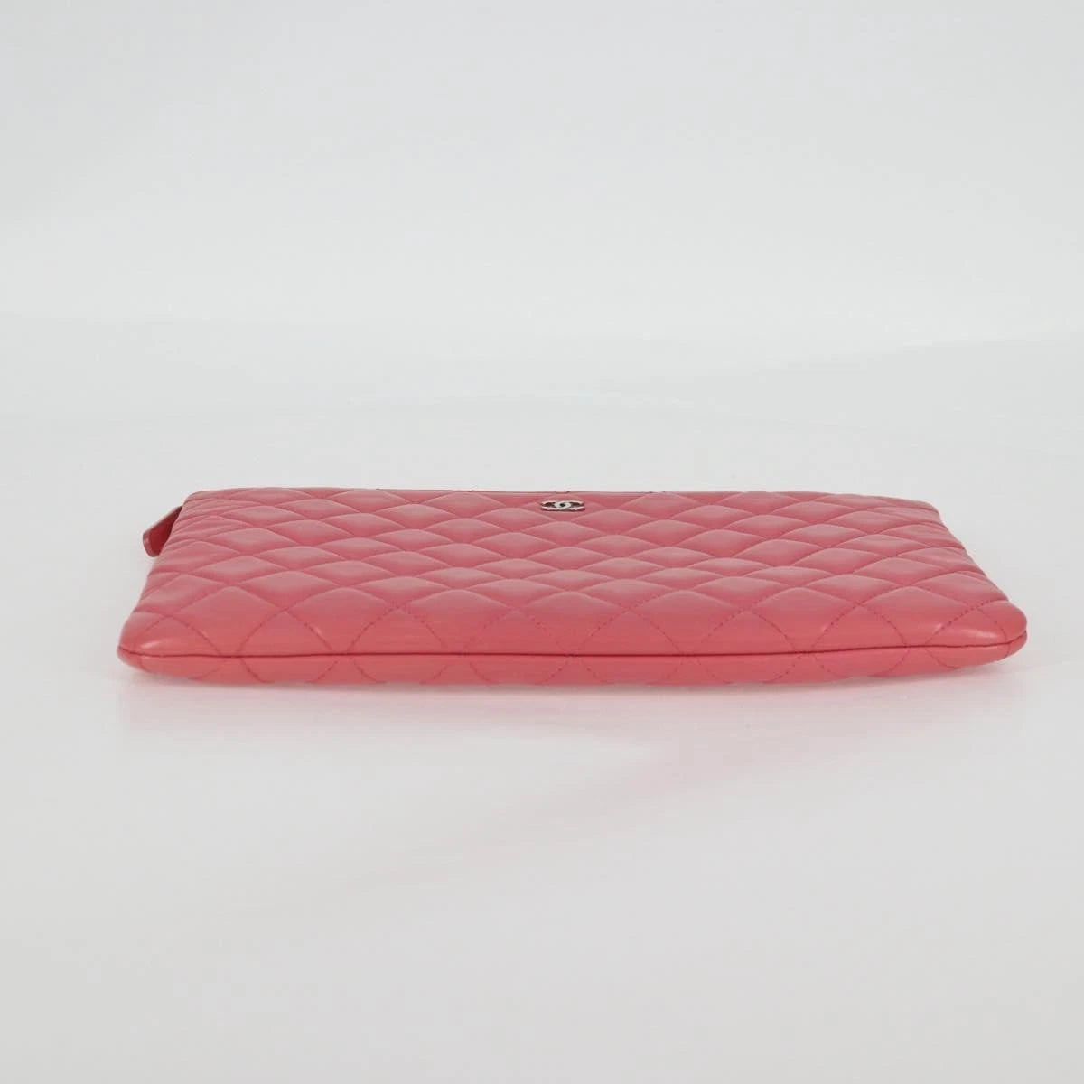 Chanel Pink Quilted Leather Clutch