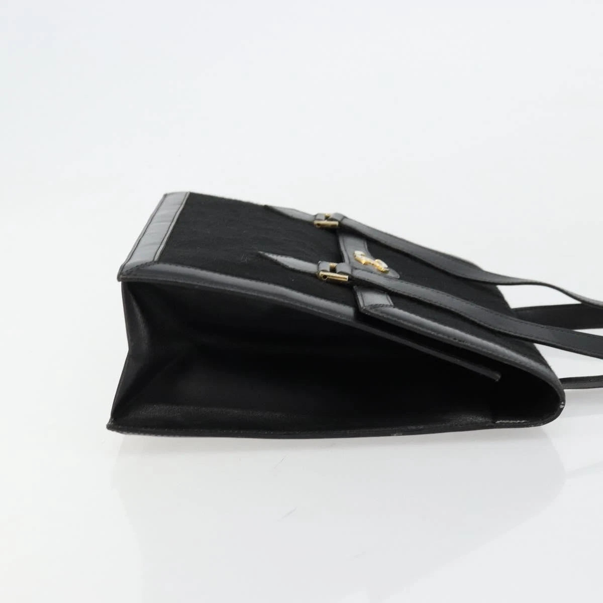 Chanel Black Leather and Cotton Tote