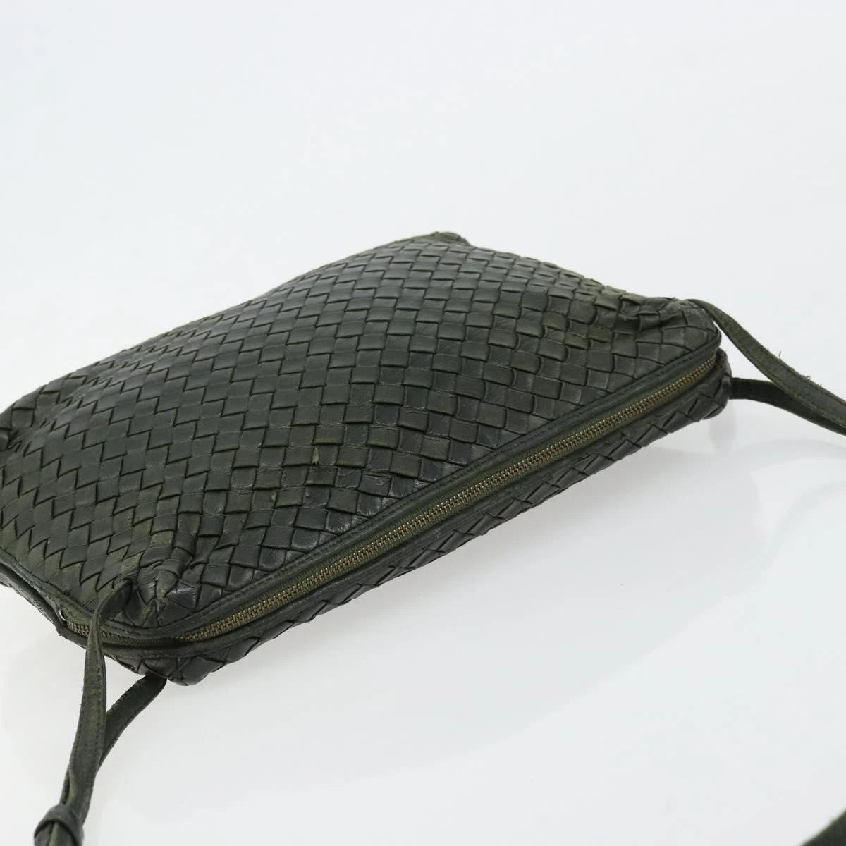 Bottega Veneta Intrecciato Dark Green Shoulder Bag