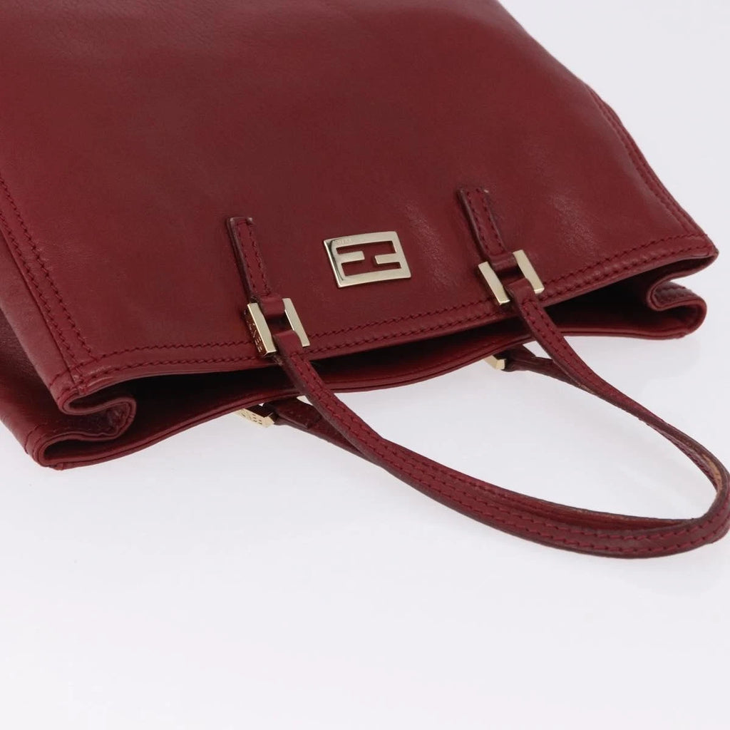 Fendi Red Leather Tote