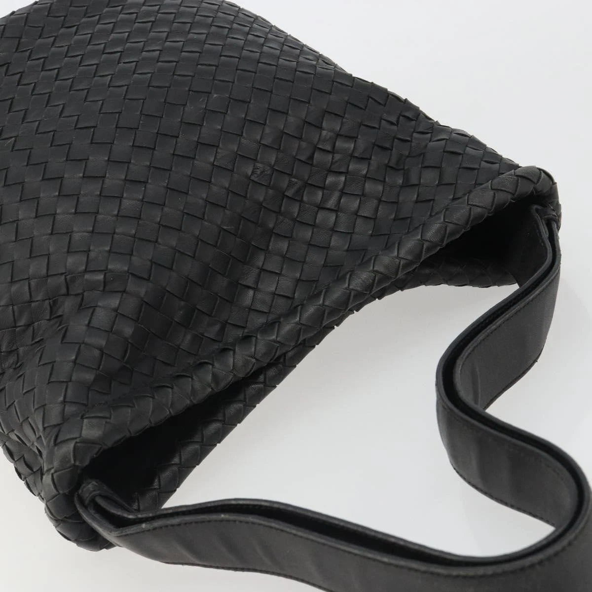 Bottega Veneta Intrecciato Black Bucket Bag