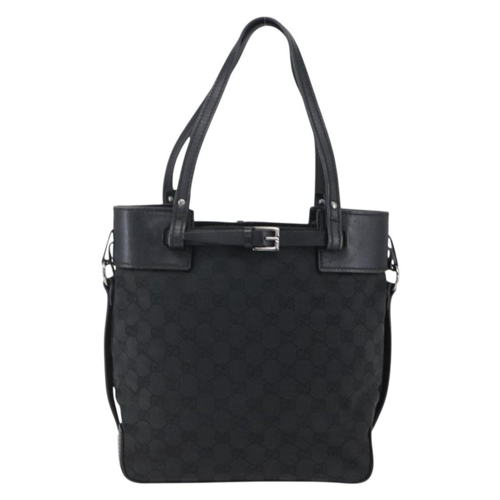 Gucci Black GG Canvas Tote back