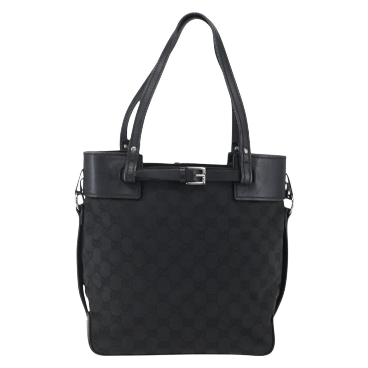 Gucci Black GG Canvas Tote back