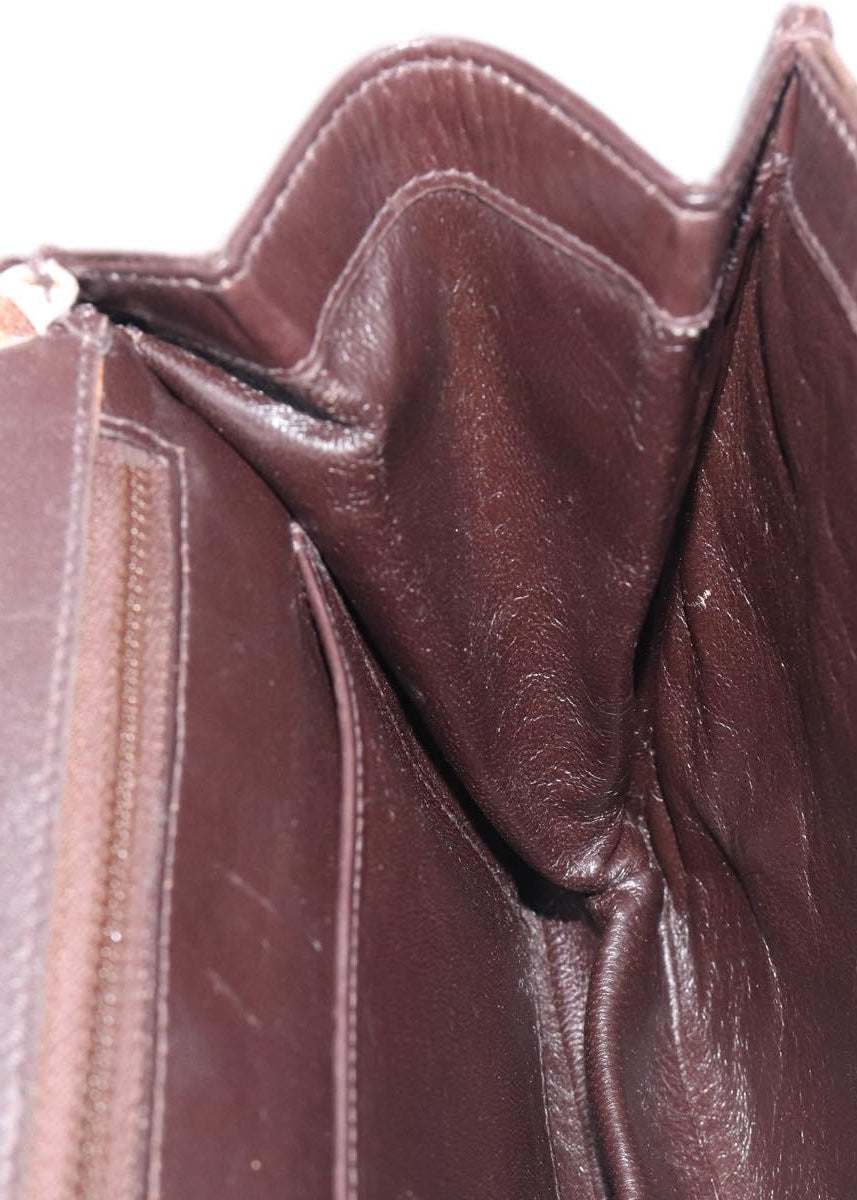 Gucci Dark Brown Suede Shoulder Bag interior