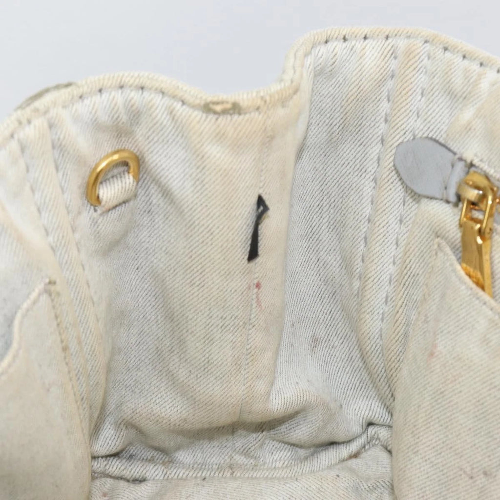 Prada White Canapa Tote