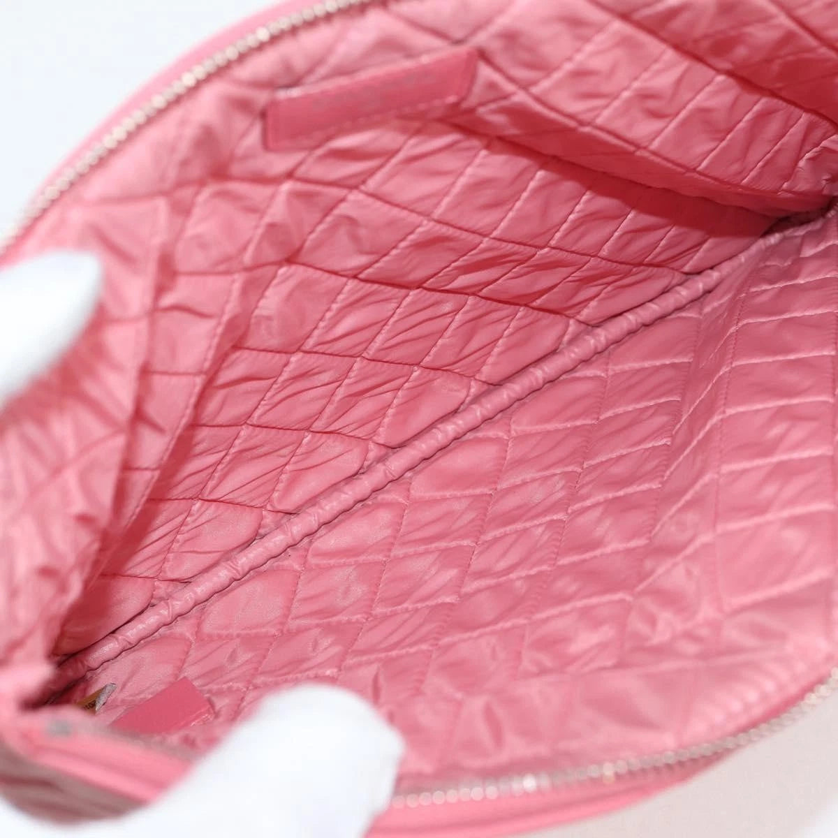 Chanel Pink Quilted Leather Clutch