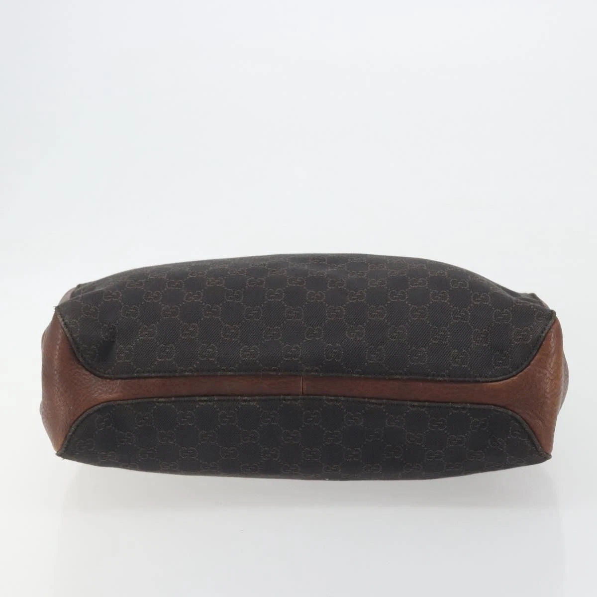 Gucci Monogram Leather Trimmed Shoulder Bag