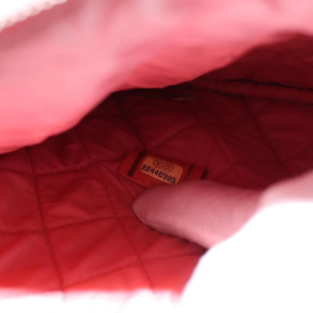 Chanel Pink Quilted Leather Clutch