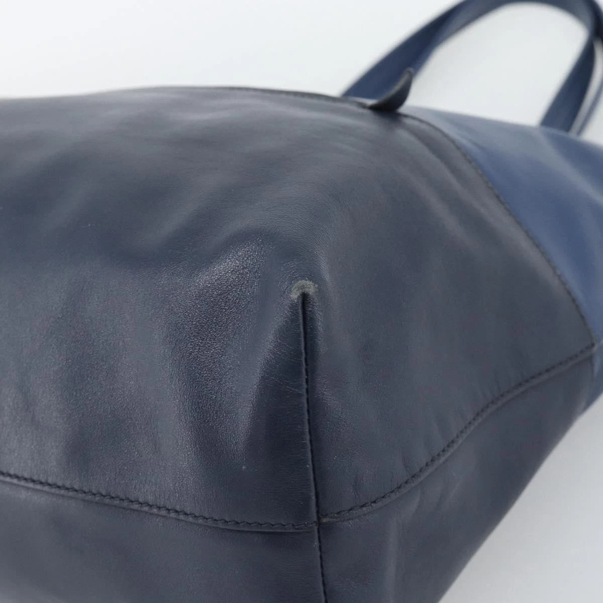 Miu Miu Blue Leather Tote
