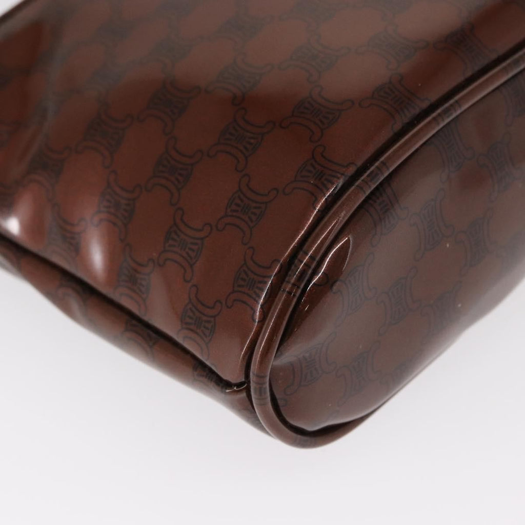 Celine Brown Macadam Handbag corner detail