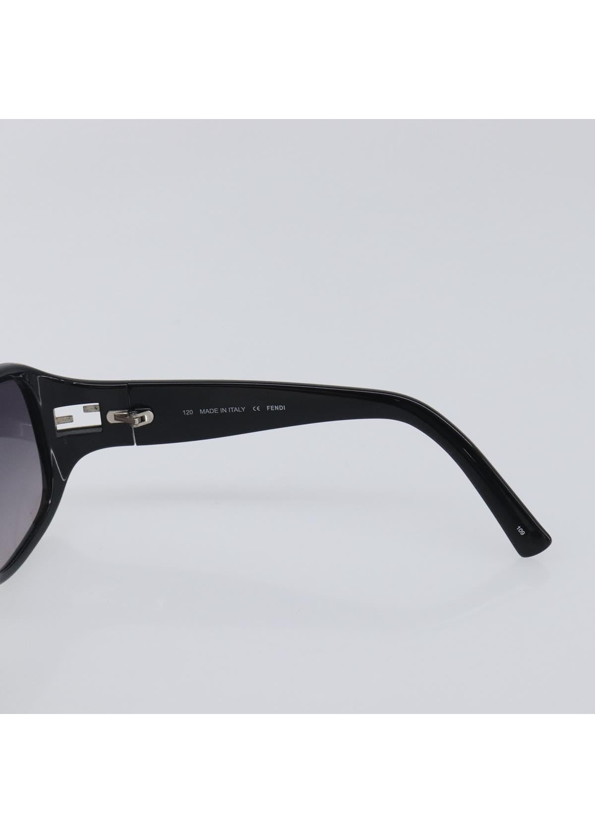 Fendi Black Rectangle Sunglasses arm branding