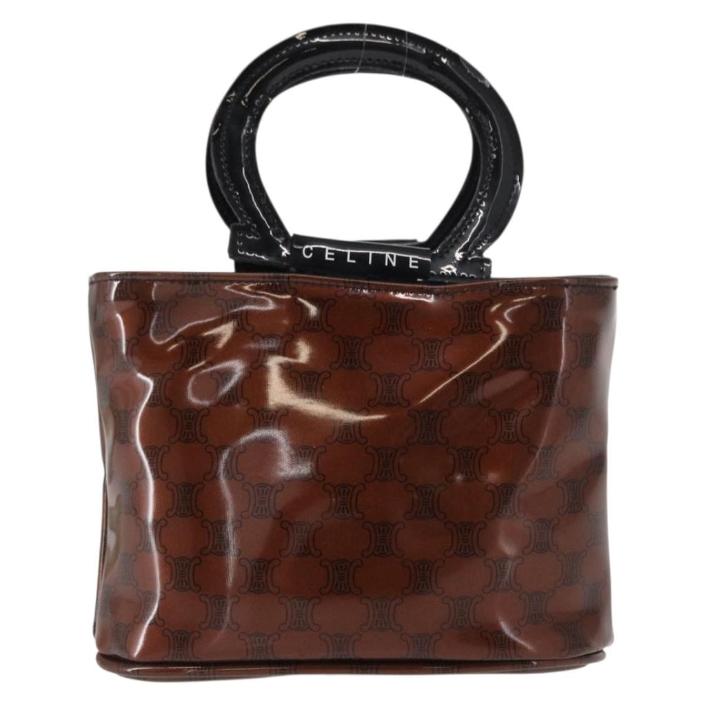 Celine Brown Macadam Handbag front