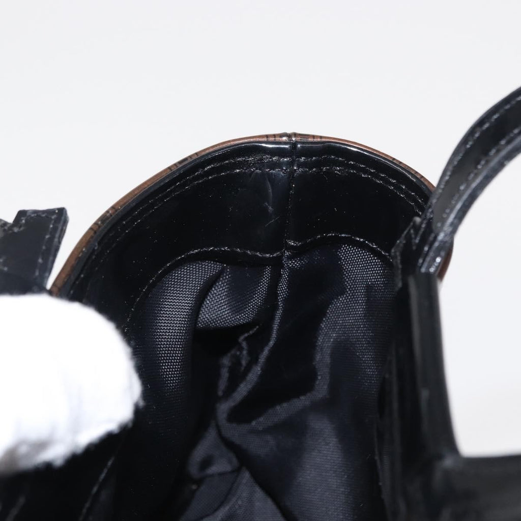 Celine Brown Macadam Handbag interior detail