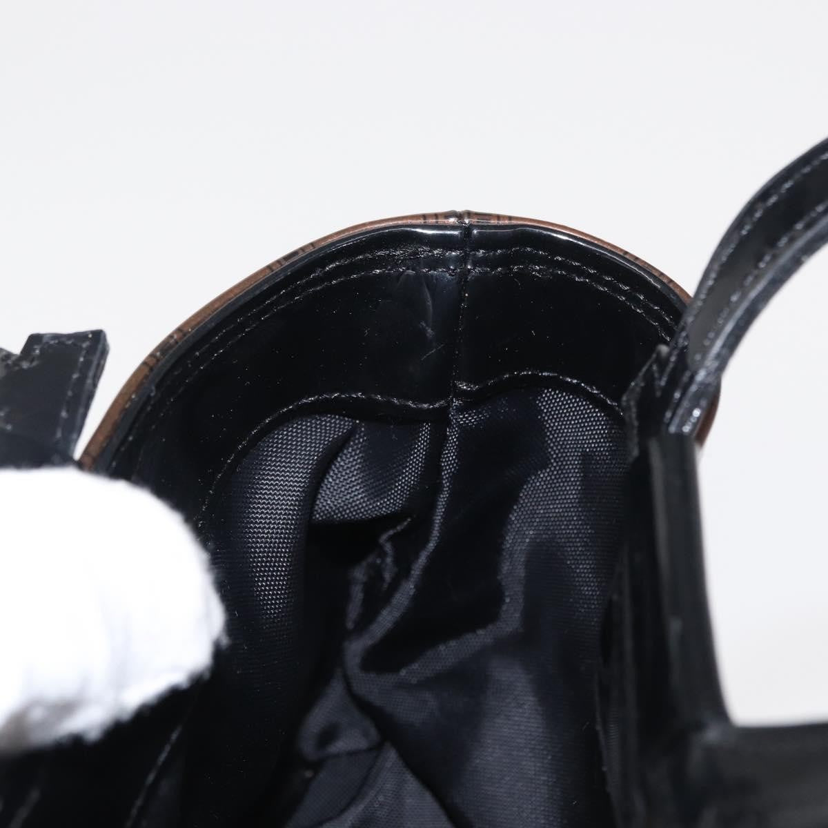Celine Brown Macadam Handbag interior detail