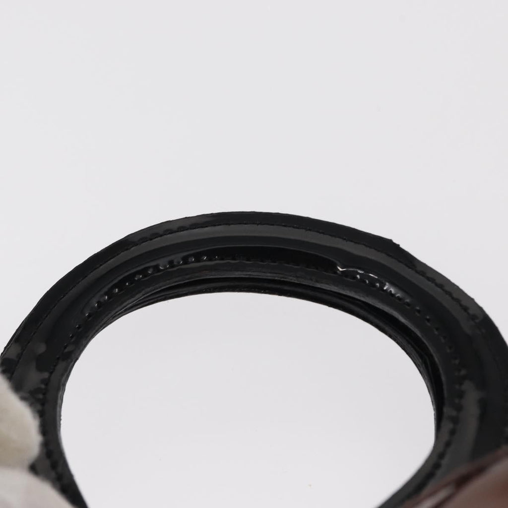 Celine Brown Macadam Handbag handle closeup