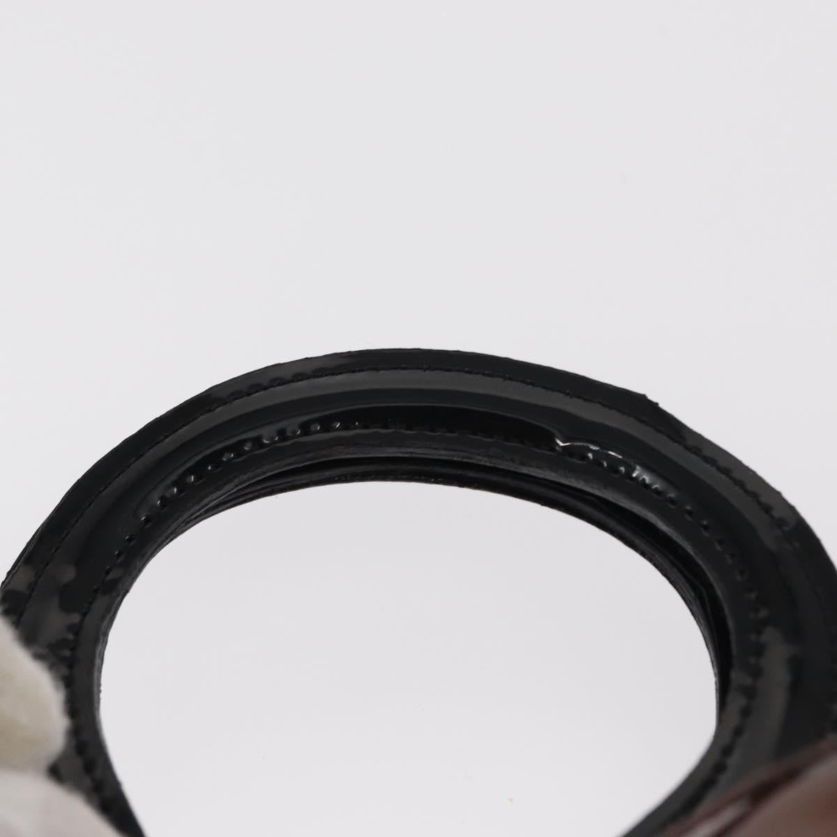 Celine Brown Macadam Handbag handle closeup