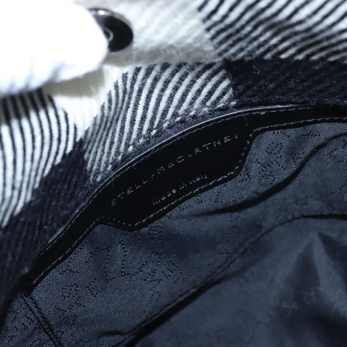 Stella McCartney Black and White Plaid Falabella Bag interior