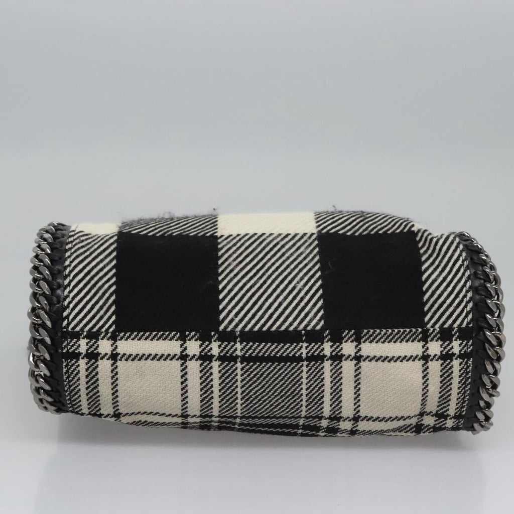 Stella McCartney Black and White Plaid Falabella Bag base