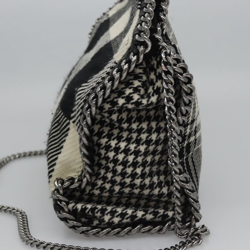 Stella McCartney Black and White Plaid Falabella Bag side