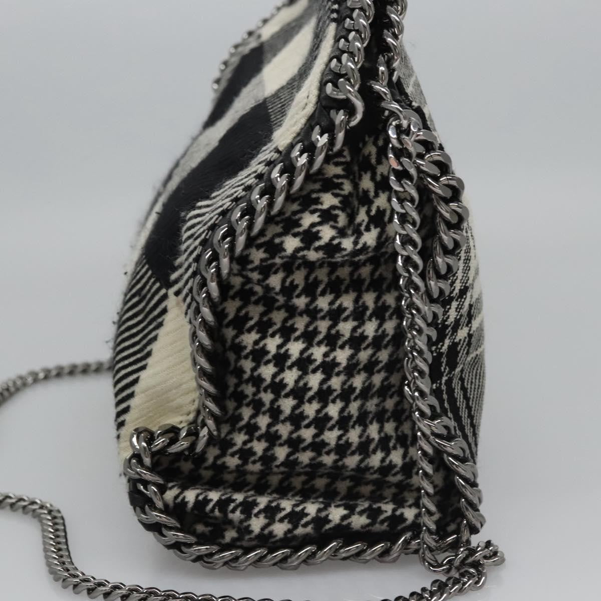 Stella McCartney Black and White Plaid Falabella Bag side