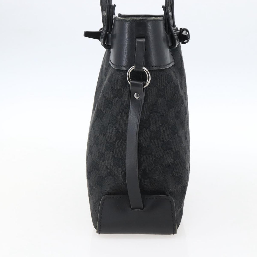 Gucci Black GG Canvas Tote side
