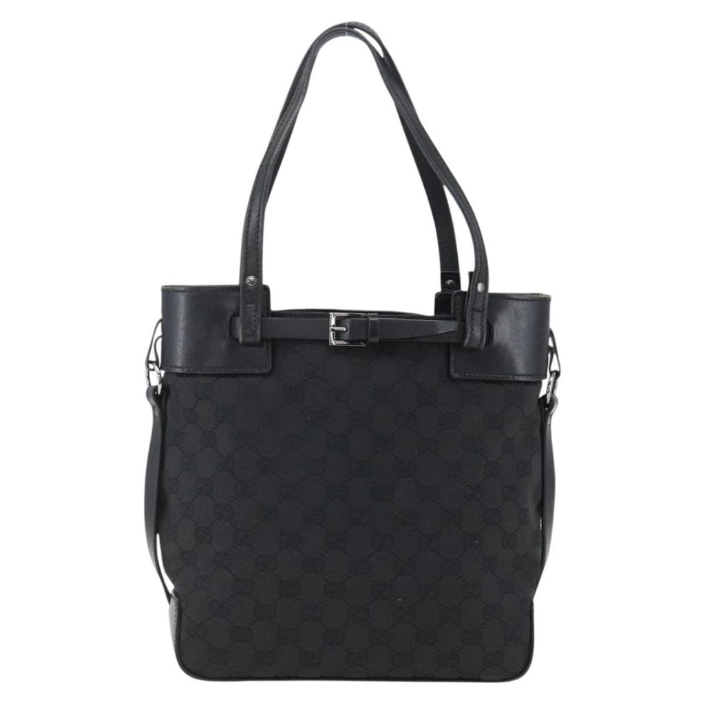 Gucci Black GG Canvas Tote front