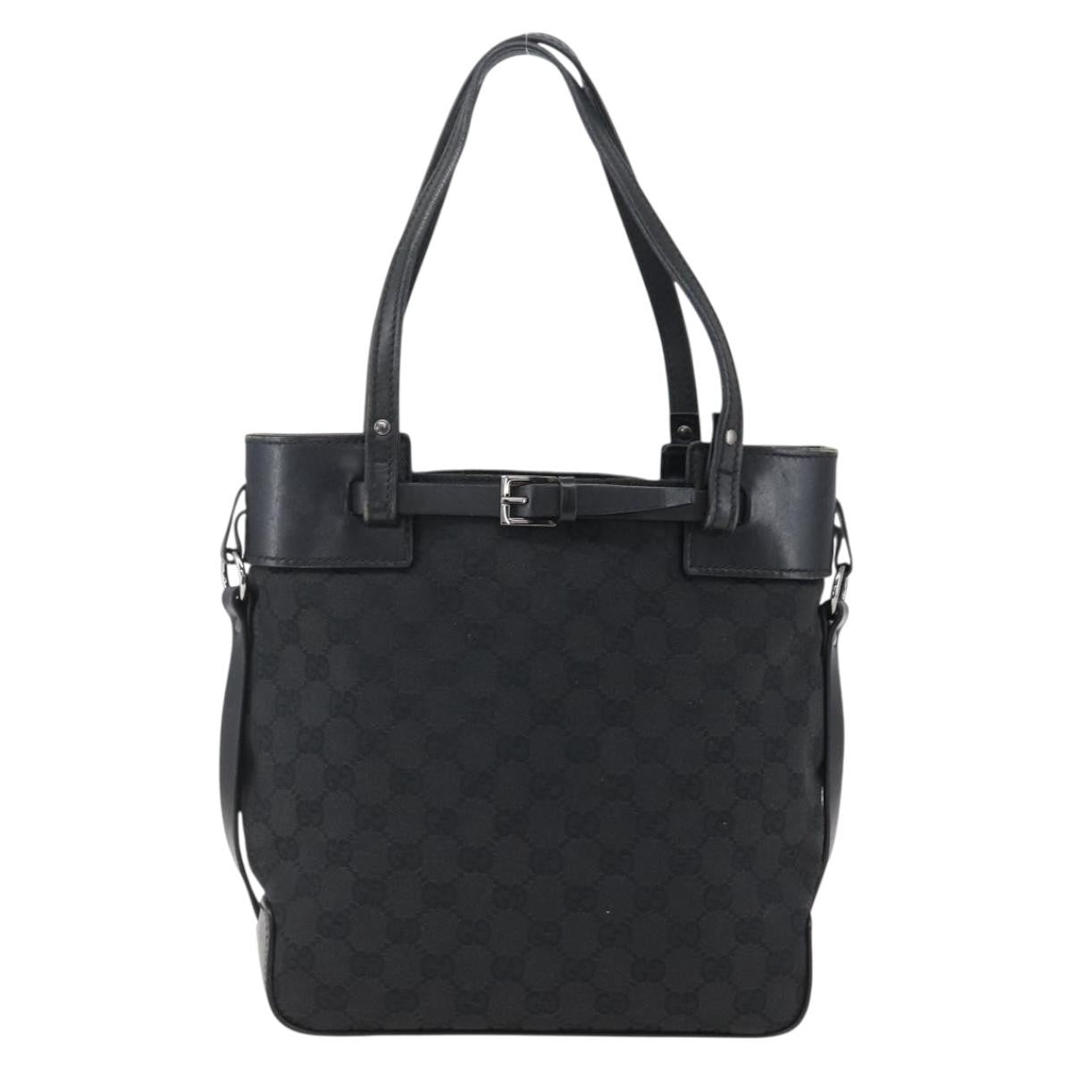 Gucci Black GG Canvas Tote front