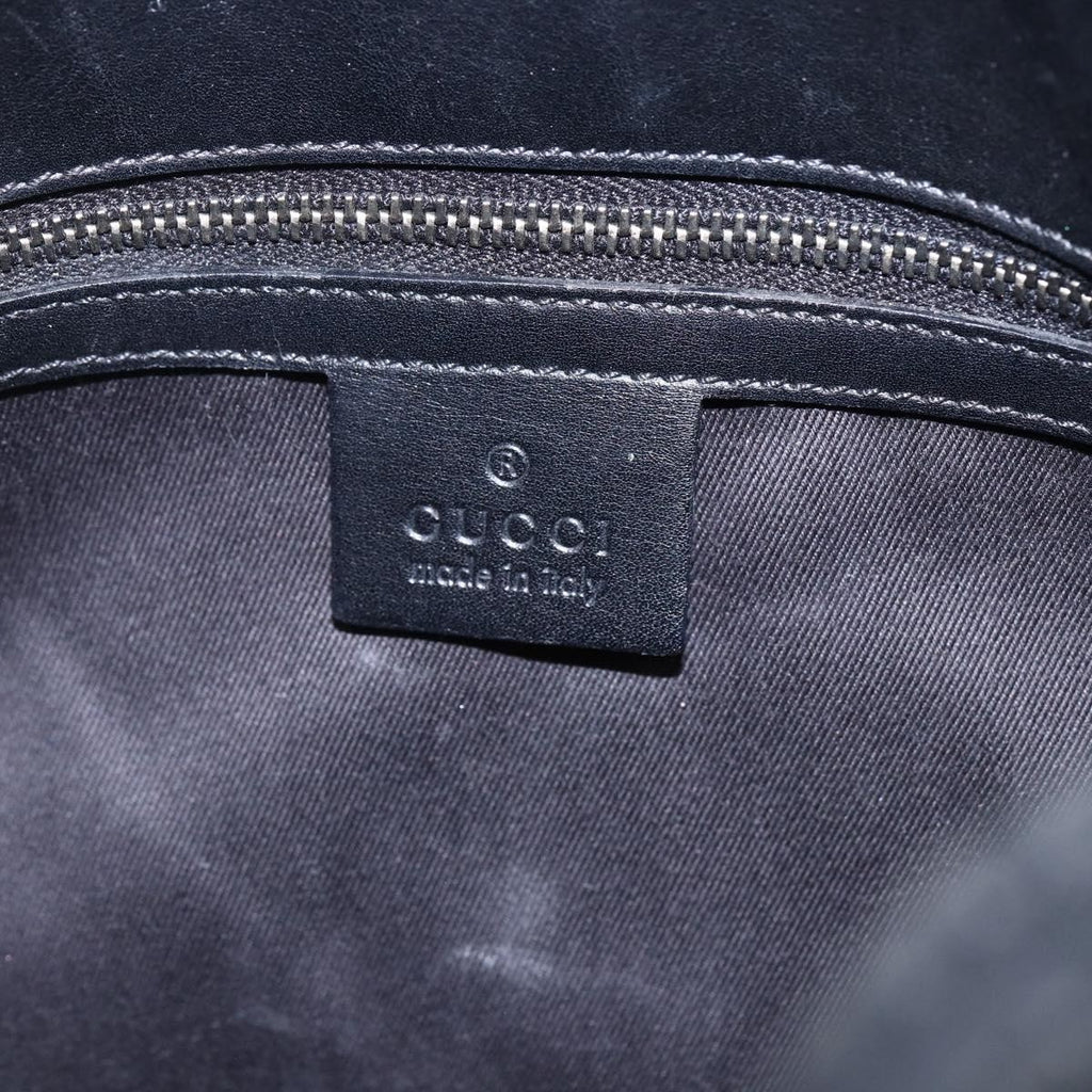 Gucci Black GG Canvas Tote interior brand tag