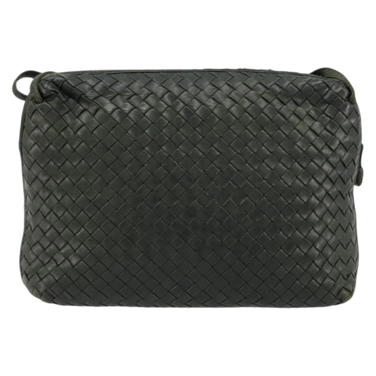 Bottega Veneta Intrecciato Dark Green Shoulder Bag
