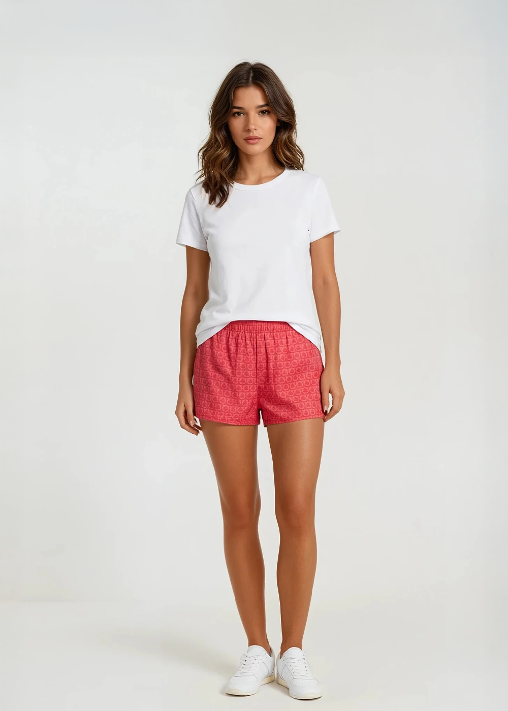 Ferragamo Pink and Red Logo Shorts