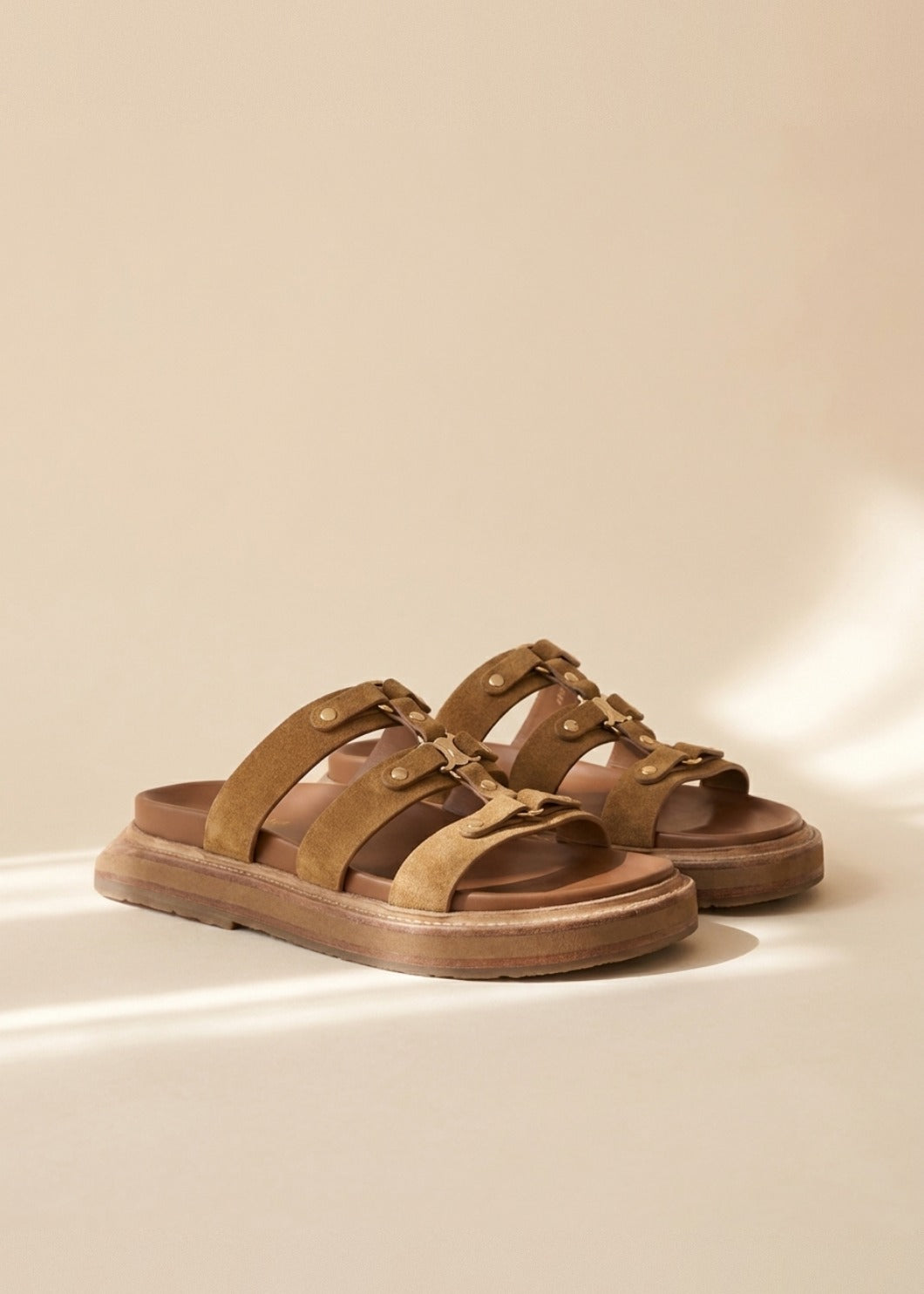 Celine Green Suede And Leather Sandals cover