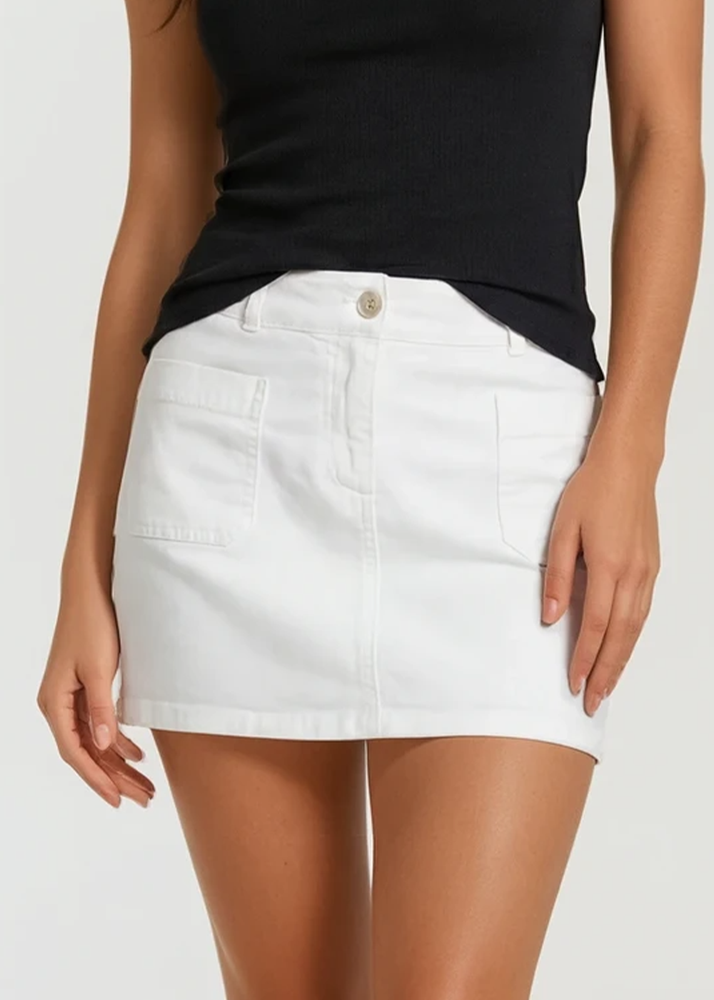 Chanel White Mini Skirt