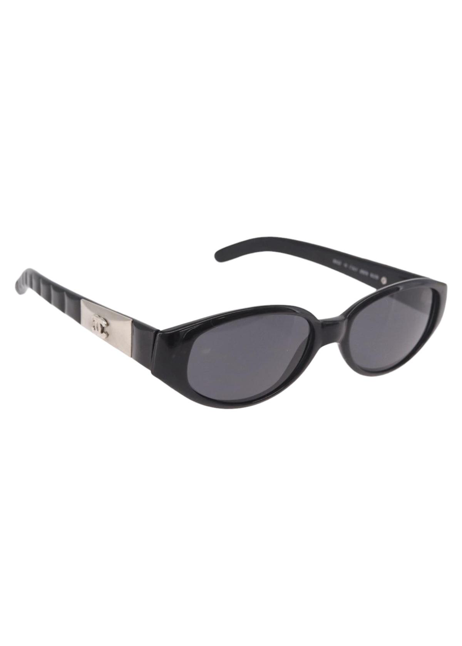 Chanel Black Oval Sunglasses