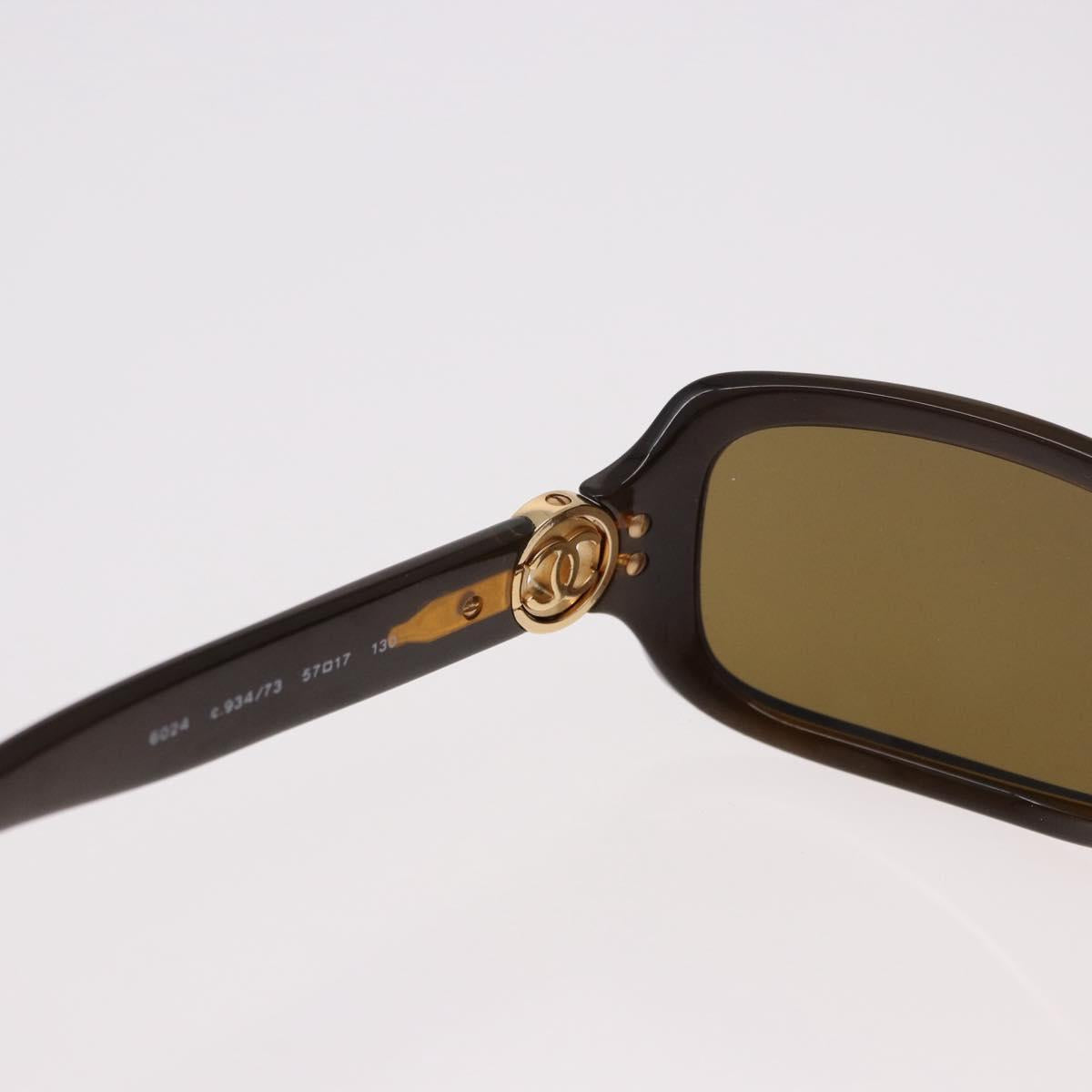 Chanel Brown Sunglasses with Gold Logo