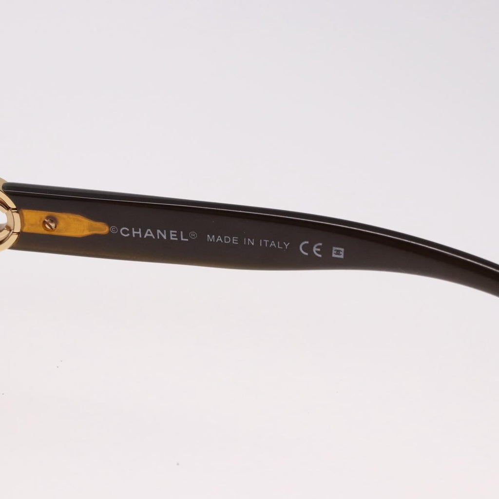 Chanel Brown Sunglasses with Gold Logo
