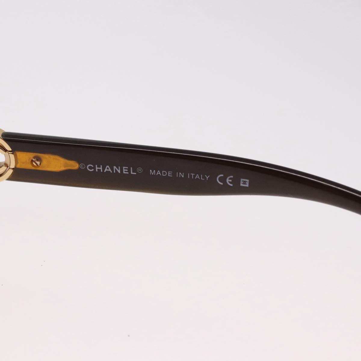 Chanel Brown Sunglasses with Gold Logo