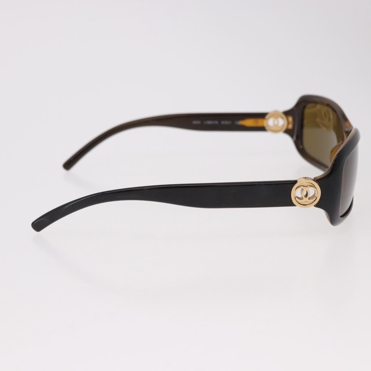 Chanel Brown Sunglasses with Gold Logo