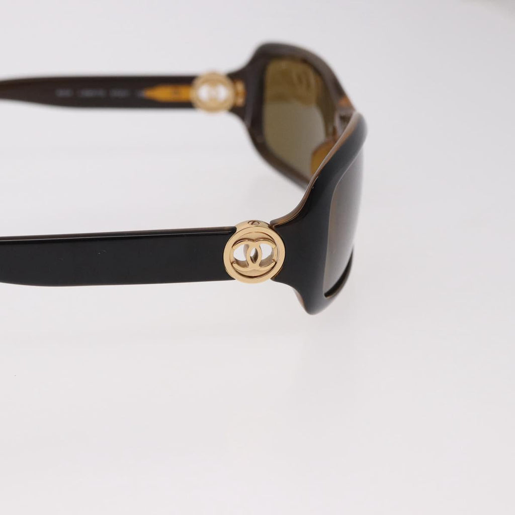 Chanel Brown Sunglasses with Gold Logo
