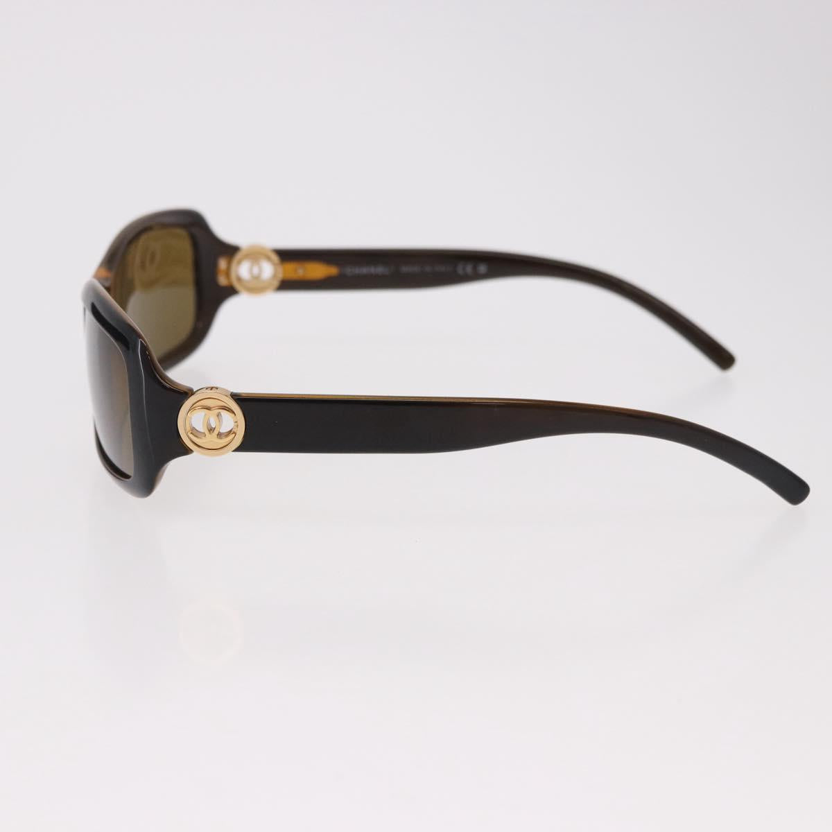 Chanel Brown Sunglasses with Gold Logo