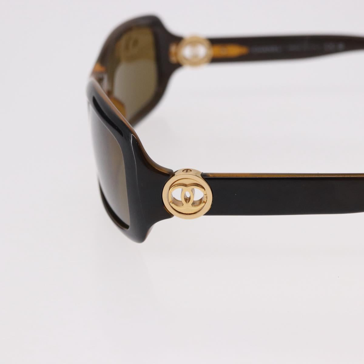 Chanel Brown Sunglasses with Gold Logo