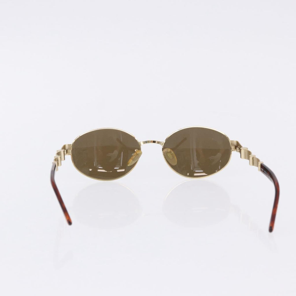 Fendi Gold and Tortoise Round Sunglasses