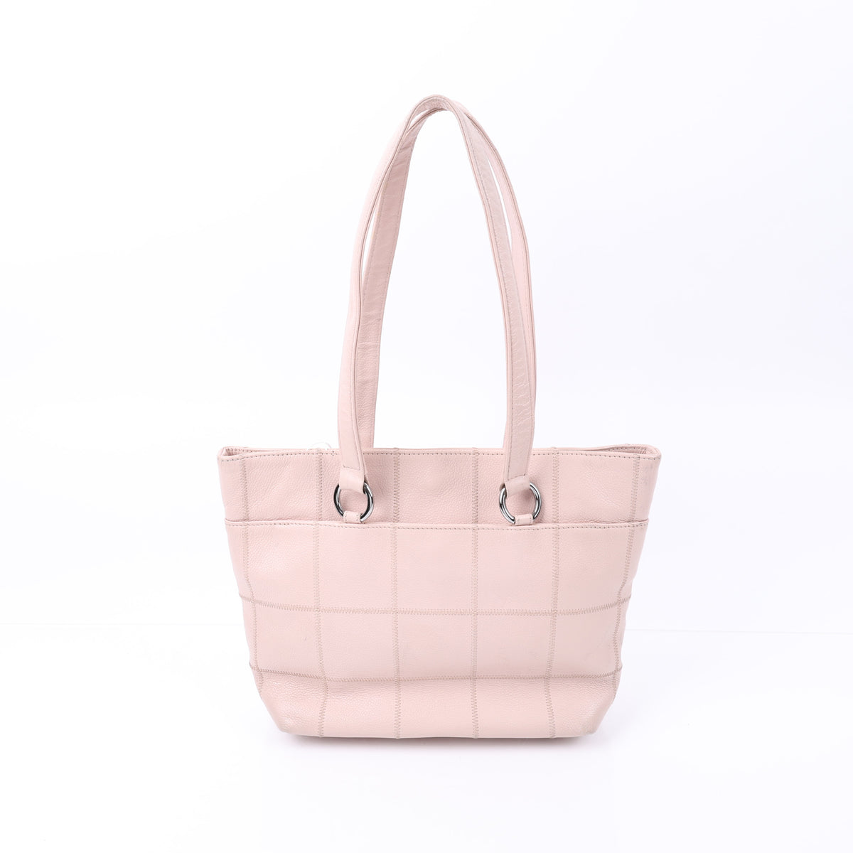 Chanel Pink Caviar Chocolate Bar Tote back