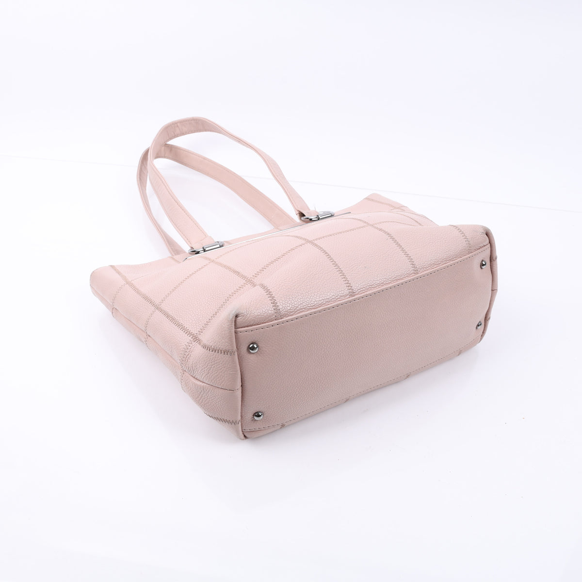 Chanel Pink Caviar Chocolate Bar Tote side