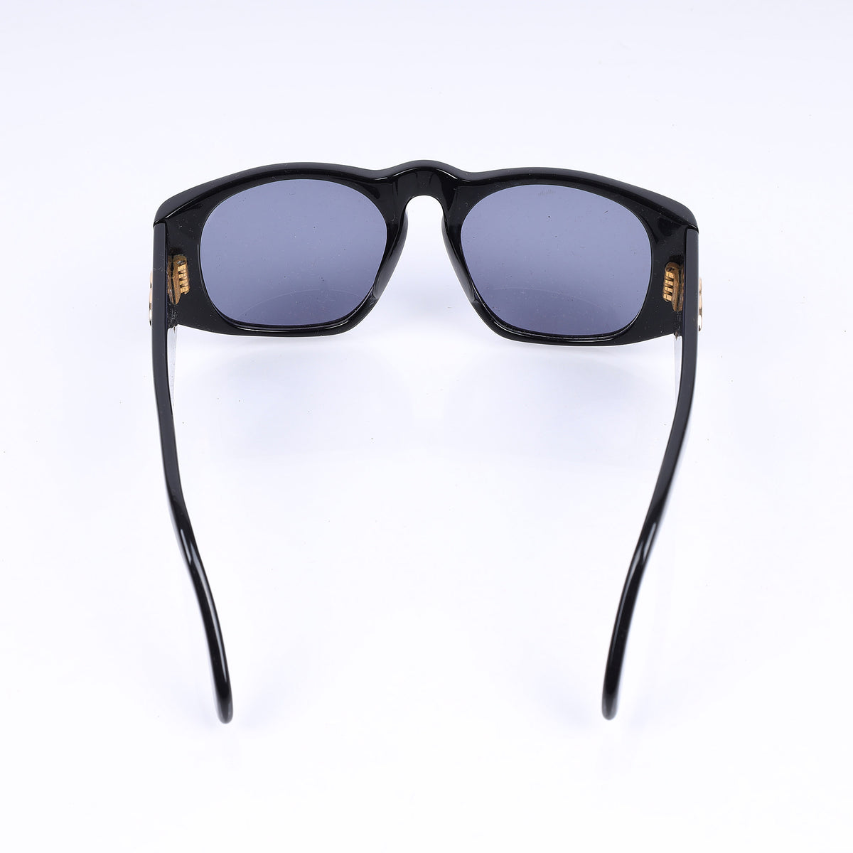 Chanel Black Rectangle Sunglasses inside