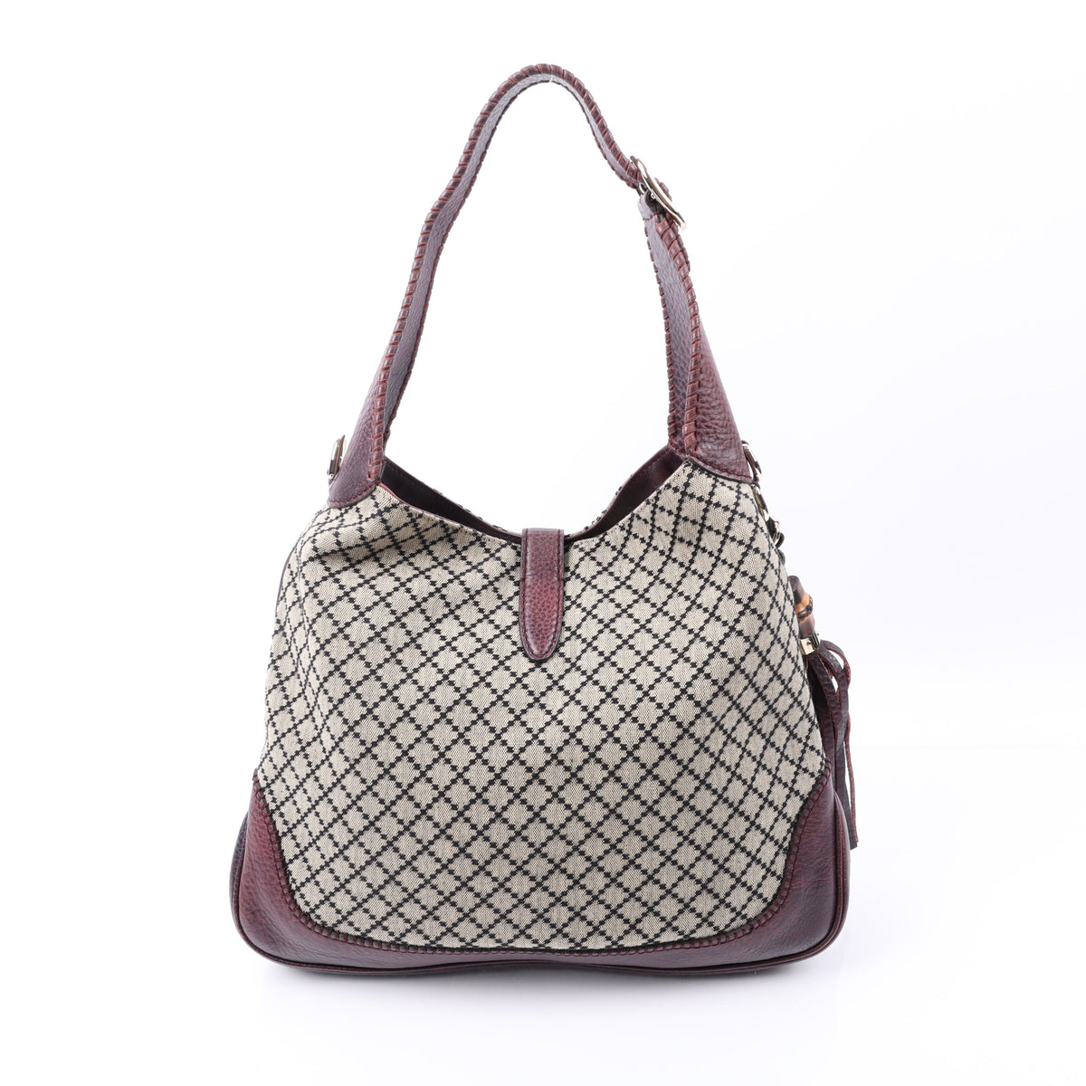 Gucci Brown Diamante Jackie Shoulder Bag back