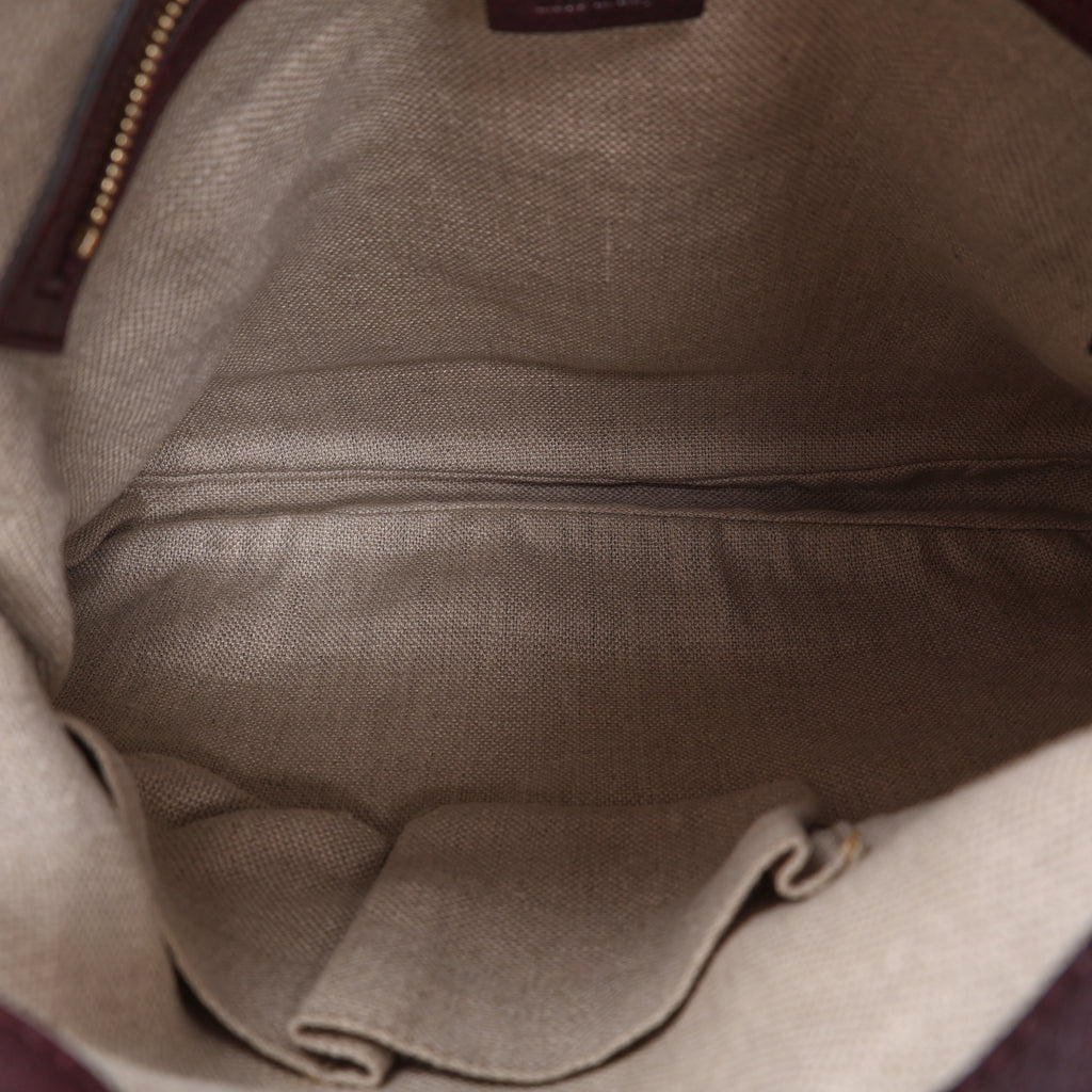 Gucci Brown Diamante Jackie Shoulder Bag interior lining