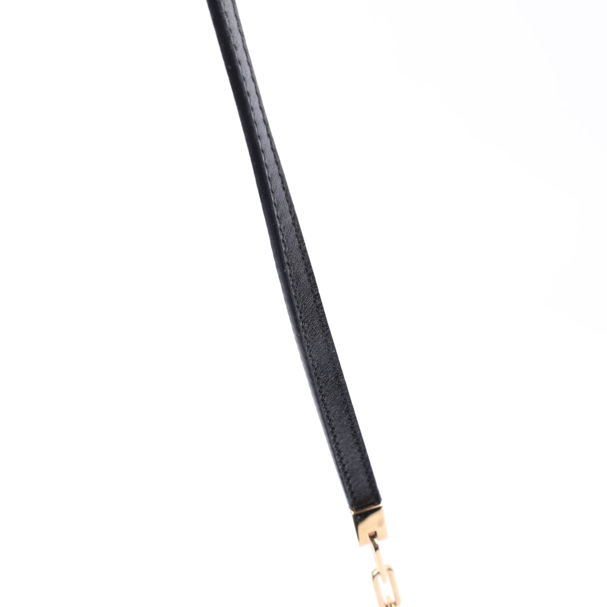 Gucci Black Suede Tiger Head Shoulder Bag strap