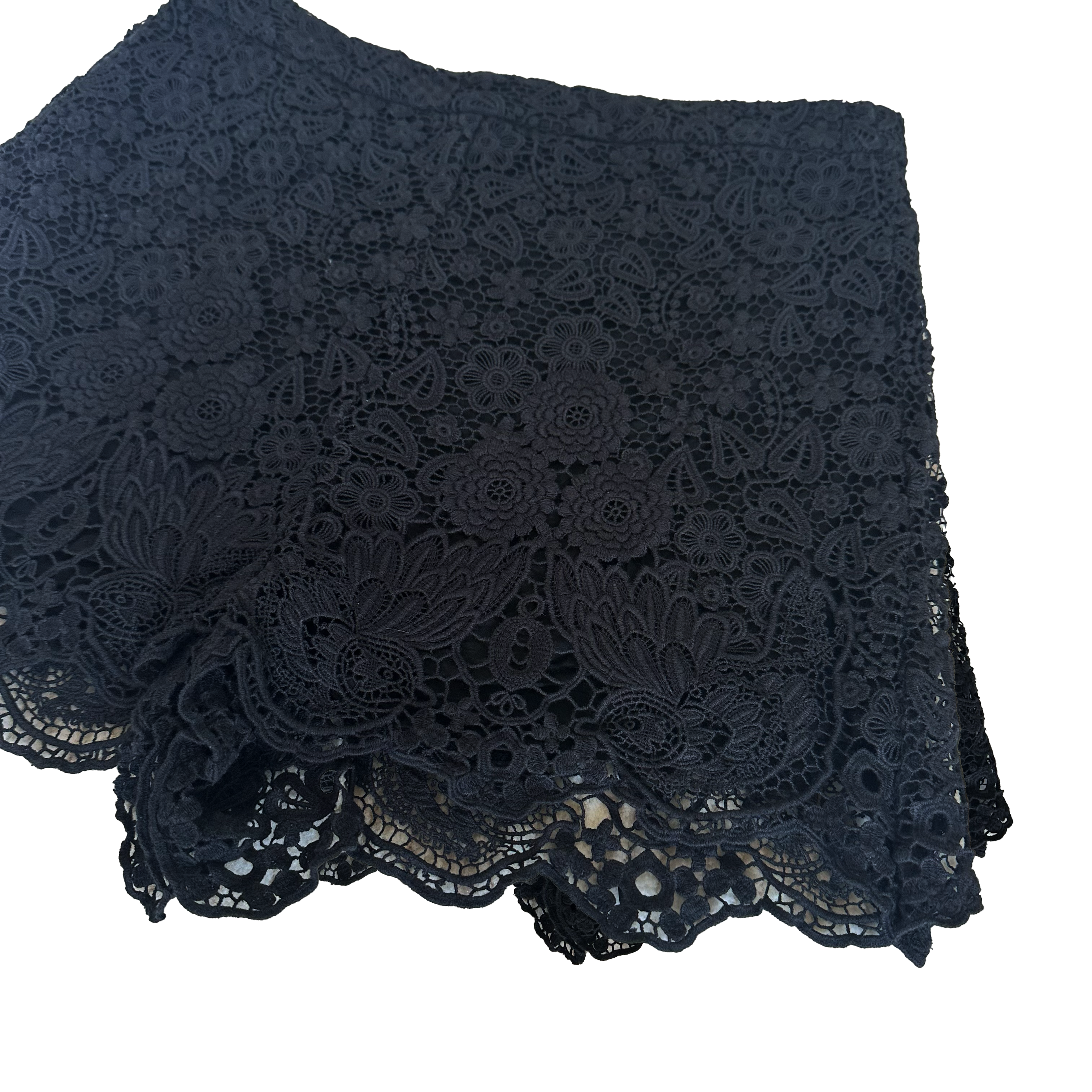 Valentino Black Lace Shorts