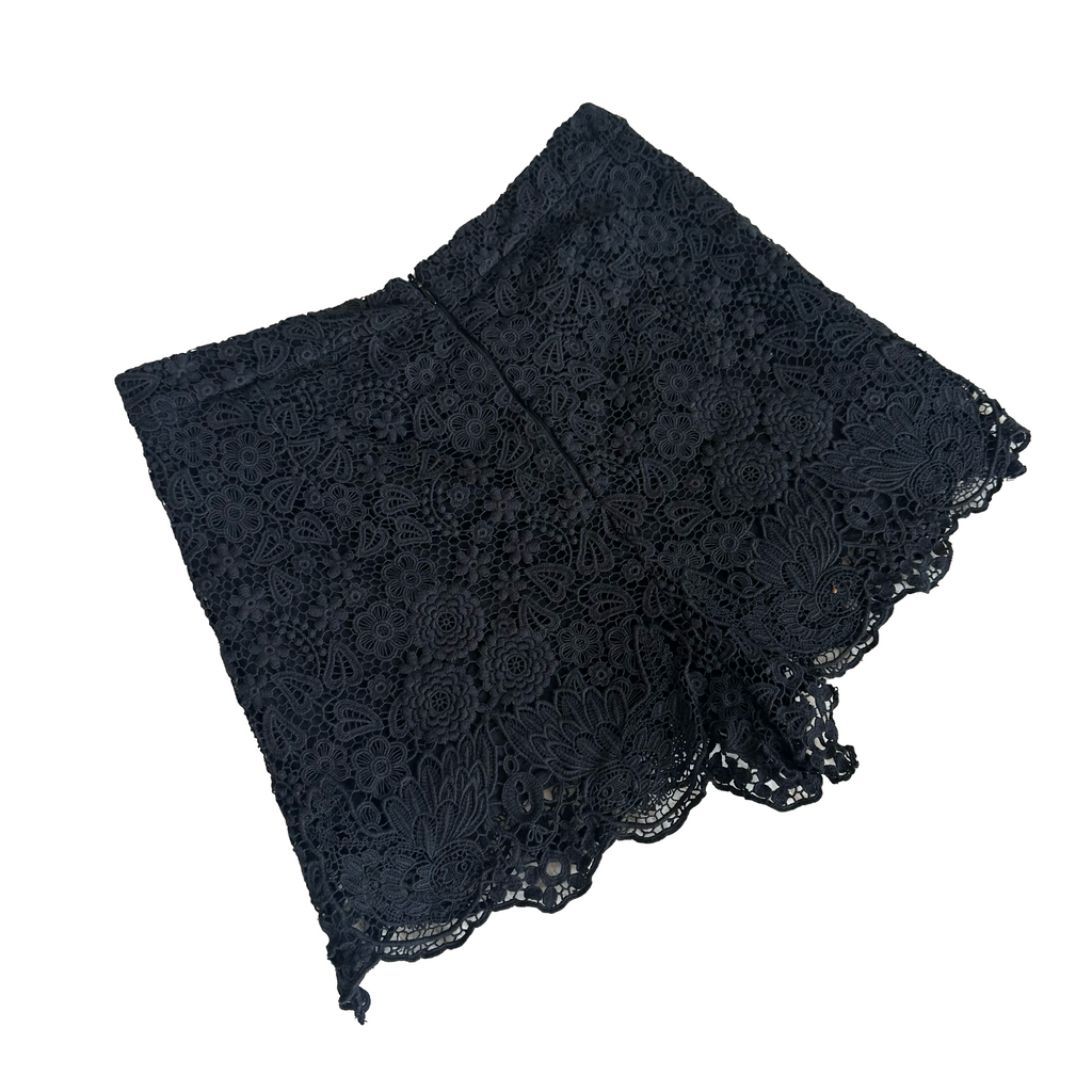 Valentino Black Lace Shorts