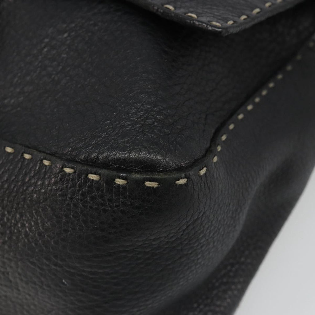 Fendi Black Leather Mama Baguette